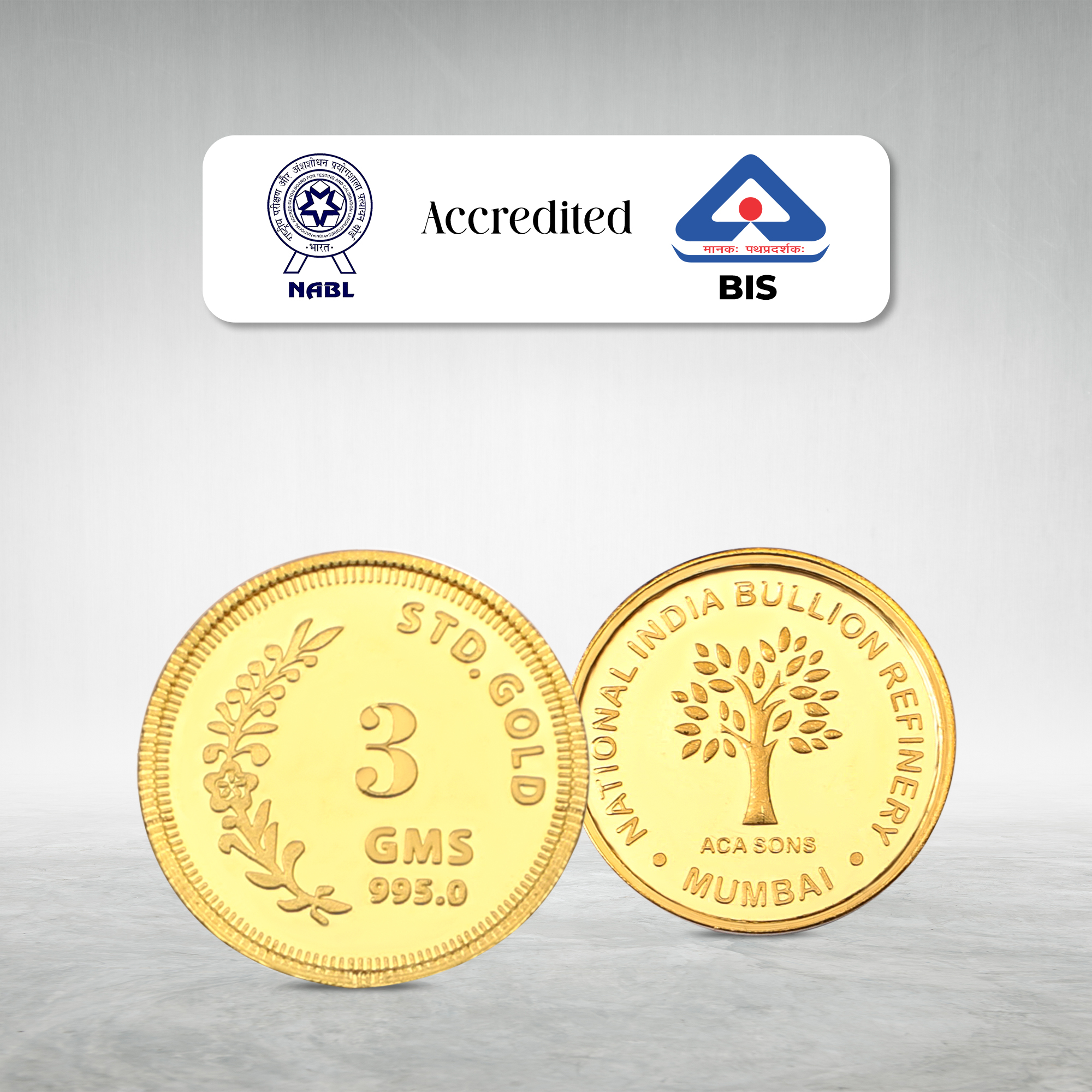 3 Grams Gold Coin 995